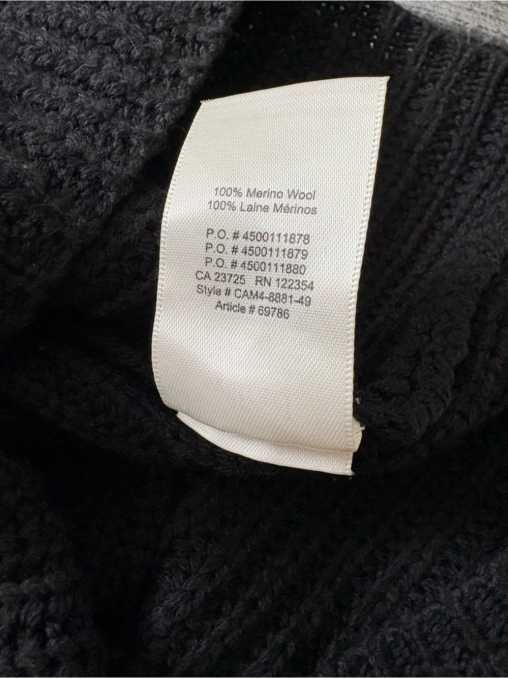 Wilfred Aritzia Black Merino Wool Knit Sweater Dress MockNeck Size XS Minimalist - Picture 10 of 10